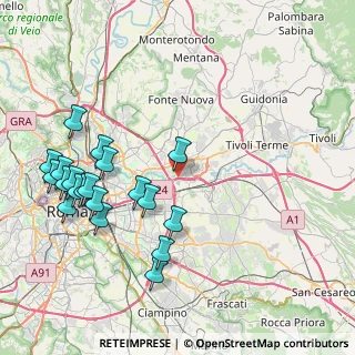 Mappa E80, 00131 Roma RM, Italia (9.8425)
