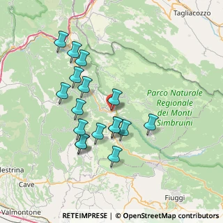 Mappa Via Baden Powell, 00028 Subiaco RM, Italia (7.10294)