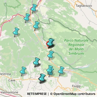 Mappa Via Giuseppe Garibaldi, 00028 Subiaco RM, Italia (9.0585)