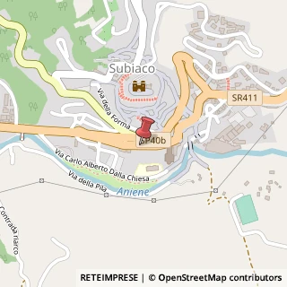 Mappa Via Garibaldi, 25, 00028 Subiaco, Roma (Lazio)