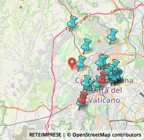 Mappa Via della Valle dei Fontanili, 00168 Roma RM, Italia (3.9275)