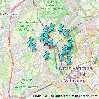 Mappa Via Vittorio Montiglio, 00168 Roma RM, Italia (1.375)