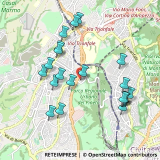 Mappa Via Vittorio Montiglio, 00168 Roma RM, Italia (1.122)