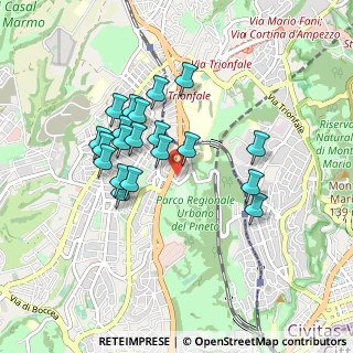 Mappa Via Vittorio Montiglio, 00168 Roma RM, Italia (0.8215)