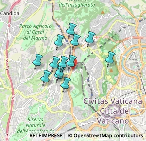 Mappa Via Vittorio Montiglio, 00168 Roma RM, Italia (1.35846)