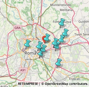 Mappa Via della Torba, 00158 Roma RM, Italia (5.54909)