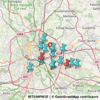 Mappa Via Sassola, 00158 Roma RM, Italia (6.31667)