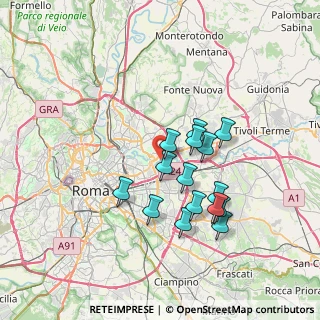 Mappa Via Fossacesia, 00156 Roma RM, Italia (6.50133)