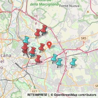 Mappa Via Fossacesia, 00156 Roma RM, Italia (3.70923)