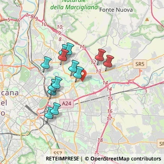 Mappa Via Fossacesia, 00156 Roma RM, Italia (3.36)