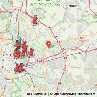 Mappa Via Fossacesia, 00156 Roma RM, Italia (5.97071)