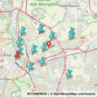 Mappa Via Fossacesia, 00156 Roma RM, Italia (4.37357)