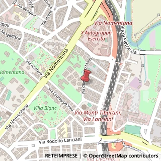 Mappa Via Costantino Maes, 68, 00162 Roma, Roma (Lazio)