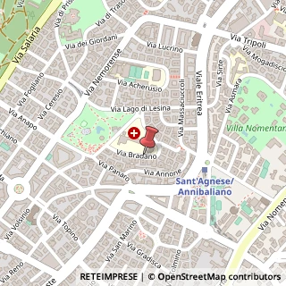 Mappa Via Bradano,  20, 00199 Roma, Roma (Lazio)