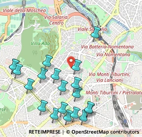 Mappa Via Bradano, 00199 Roma RM, Italia (1.2705)