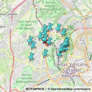 Mappa Via Sorelle Marchisio, 00168 Roma RM, Italia (1.3875)