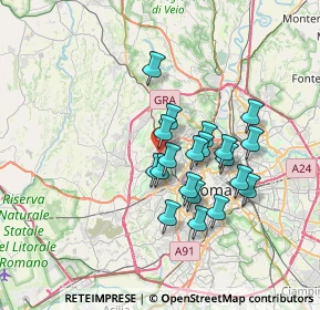 Mappa Via Guglielmo Sirleto, 00168 Roma RM, Italia (5.9805)