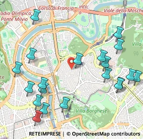 Mappa Via Ruggero Bacone, 00197 Roma RM, Italia (1.3535)