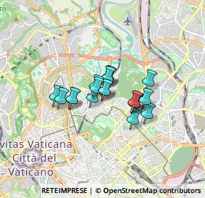 Mappa Via Nicolò Tartaglia, 00197 Roma RM, Italia (1.08158)