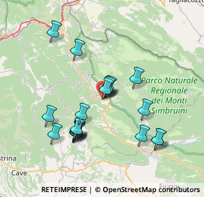 Mappa Via dei Tufelli, 00028 Subiaco RM, Italia (7.2575)
