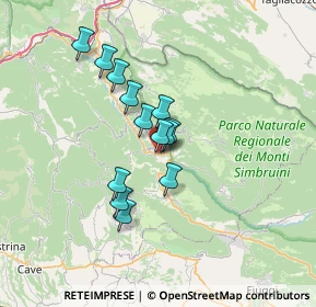 Mappa Via dei Tufelli, 00028 Subiaco RM, Italia (5.41846)