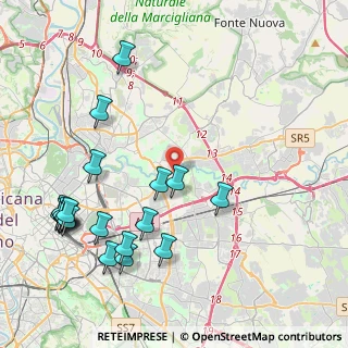 Mappa Via Penne, 00156 Roma RM, Italia (5.3955)