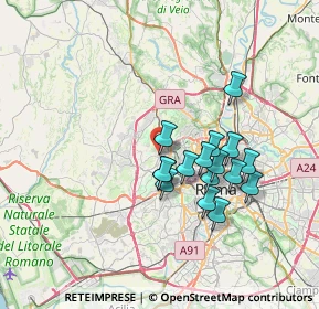 Mappa Via Mario Carrara, 00168 Roma RM, Italia (6.2375)