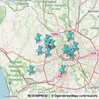 Mappa Via del Podere Fiume, 00168 Roma RM, Italia (5.89462)
