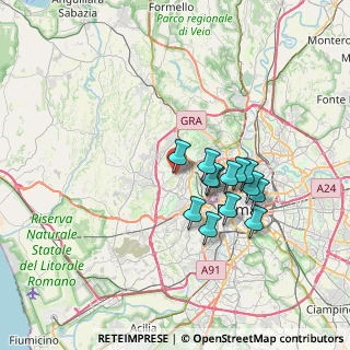 Mappa Via Fratelli Grimm, 00168 Roma RM, Italia (6.07231)