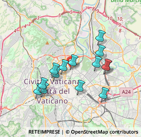 Mappa Via Leonardo Pisano, 00197 Roma RM, Italia (3.43571)