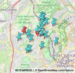 Mappa Via Pietro Adami, 00168 Roma RM, Italia (1.3755)