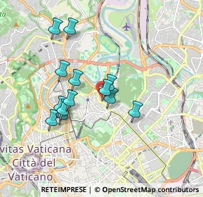 Mappa Via Fauro Ruggero, 00197 Roma RM, Italia (1.63769)