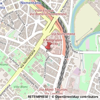 Mappa Via della Batteria Nomentana, 26, 00162 Roma, Roma (Lazio)