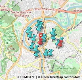 Mappa Via dei Sansovino, 00196 Roma RM, Italia (0.644)