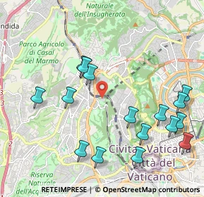 Mappa Via Giuseppe Moscati, 00168 Roma RM, Italia (2.46625)