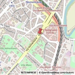 Mappa Via Nomentana, 257, 00173 Roma, Roma (Lazio)