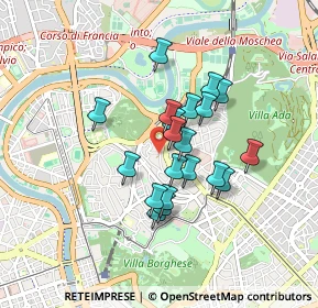 Mappa Via Barnaba Oriani, 00197 Roma RM, Italia (0.694)