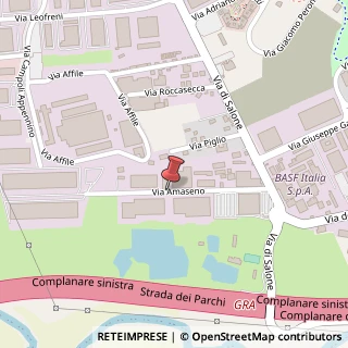Mappa Via Amaseno, 30, 00131 Roma, Roma (Lazio)
