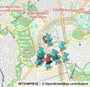 Mappa Piazza Gentile da Fabriano, 00196 Roma RM, Italia (0.8675)