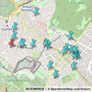 Mappa Via Lima, 00198 Roma RM, Italia (0.6375)
