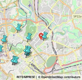 Mappa Via di S. Costanza, 00100 Roma RM, Italia (2.70833)