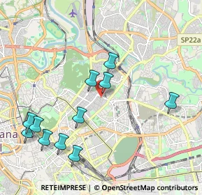 Mappa Via di S. Costanza, 00100 Roma RM, Italia (2.33545)