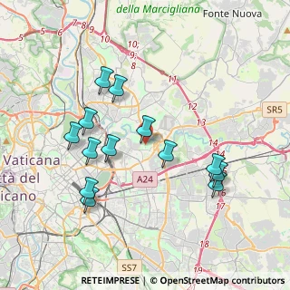 Mappa Via delle Messi D'Oro, 00158 Roma RM, Italia (3.95462)