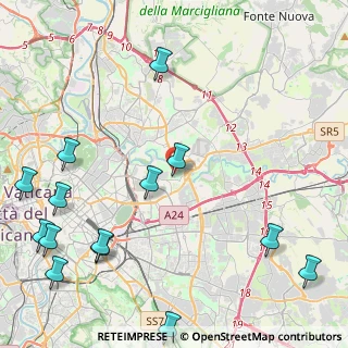 Mappa Via delle Messi D'Oro, 00158 Roma RM, Italia (6.44)