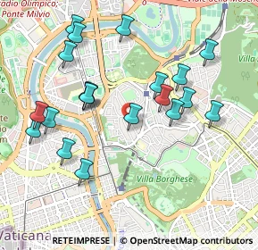 Mappa Via dei Monti Parioli, 00197 Roma RM, Italia (1.072)