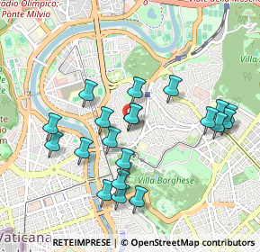 Mappa Via dei Monti Parioli, 00197 Roma RM, Italia (0.9855)