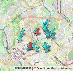 Mappa Via dei Monti Parioli, 00197 Roma RM, Italia (1.5225)