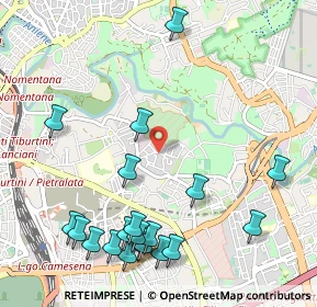 Mappa Via Vincenzo Barelli, 00158 Roma RM, Italia (1.3655)