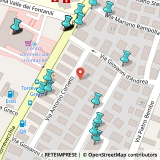 Mappa Via Antonio Corseto, 00168 Roma RM, Italia (0.1)