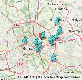 Mappa Via di Pietralata, 00158 Roma RM, Italia (5.50455)